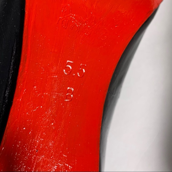 Coach Black Lauri Pointed Toe Red Bottom Heels 5.5 - Picture 10 of 10